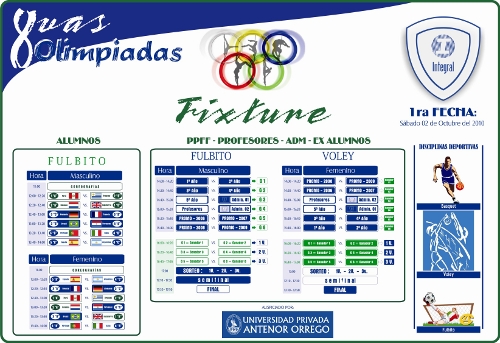 FIXTURE OLIMPIADAS DEPORTIVAS