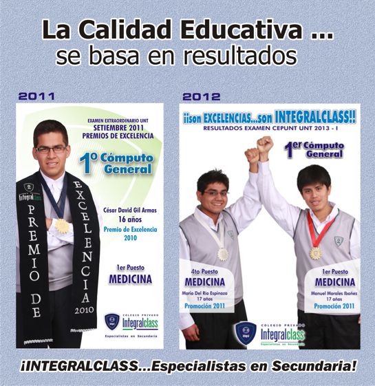 ¡¡LA CALIDAD EDUCATIVA SE BASA EN RESULTADOS...!!