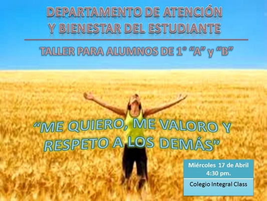 TALLER DE AUTOESTIMA