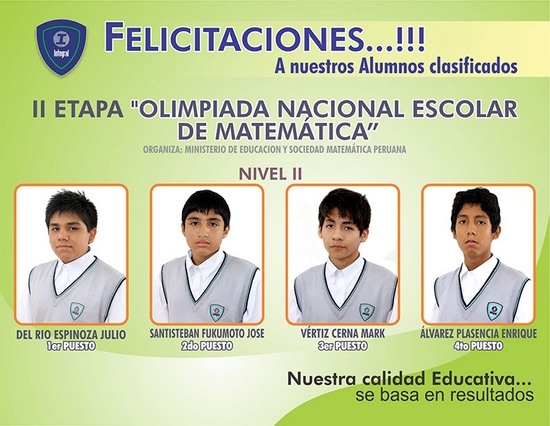  FELICITACIONES A LOS ALUMNOS CLASIFICADOS EN LA II FASE  