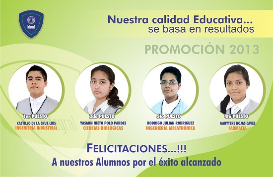  !¡INGRESARON!!  ¡¡¡NUESTRAS FELICITACIONES A NUESTROS ALUMNOS POR HABER LOGRADO SU INGRESO EN ESTE PROCESO DE ADMISIÓN UNT 2014-I !!!  