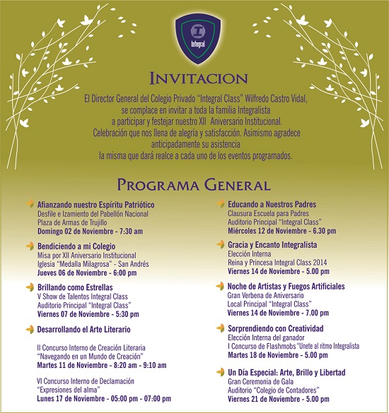  INVITACIÓN ANIVERSARIO 2014 