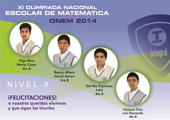  XI OLIMPIADA NACIONAL ESCOLAR DE MATEMÁTICA - ONEM 2014 