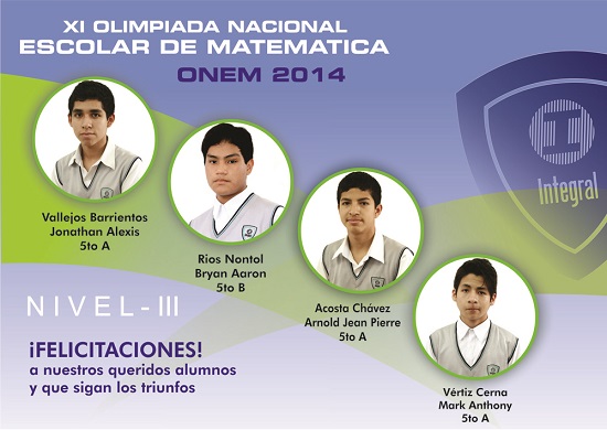  XI OLIMPIADA NACIONAL ESCOLAR DE MATEMÁTICA - ONEM 2014 