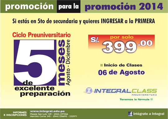  PROMOCIÓN PARA LA PROMOCIÓN 